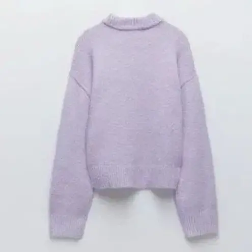 ZARA ✨ Alpaca Wool Blend Knit Sz Small Lilac Sweater✨