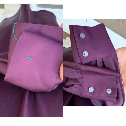 Donna Karan DONNA KARANCold Shoulder Stretch Silk Blou…