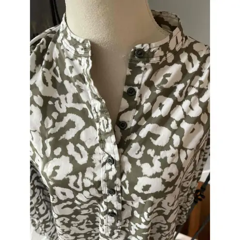 Elizabeth and James Green Floral Patterned Long Sleeve Dress Size Small