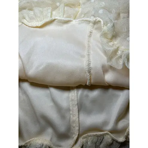 Y2K Yellow Lace Mini Skirt Melograno Rico Feminine Womens Medium Pencil Skirt