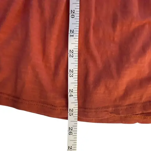 Meadow Rue Nosara Babydoll Peplum Peasant Top Pleated Bibbed Eyelet Scallops SM Orange