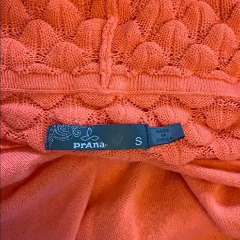 prAna orange asymmetrical hem sweater Small