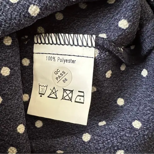 Relipop Wrap Dress Blue White Polka Dot V-Neck Bell Short Sleeve Ruffled XL NEW