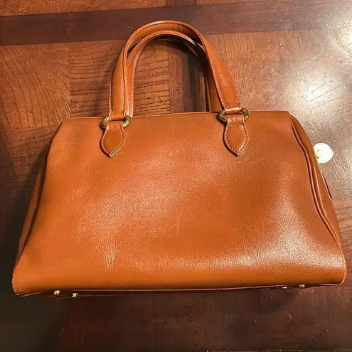 Daks London Brown Leather Top Handle Handbag