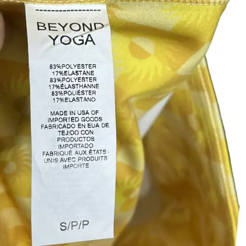 Beyond Yoga Biker Shorts Women's Small Yellow Sun Prism Endurance High Waisted