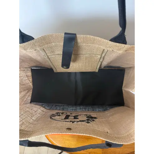 Personalized Monogram Jute Tote – Letter R Eco