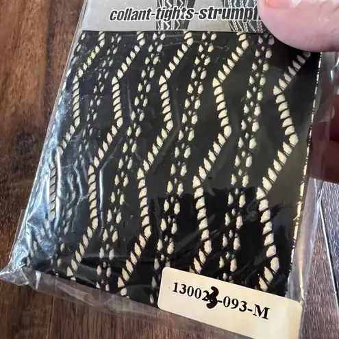 Emilio Cavallini ZigZag Black Tights Vintage Victoria’s Secret Zig Zag Medium