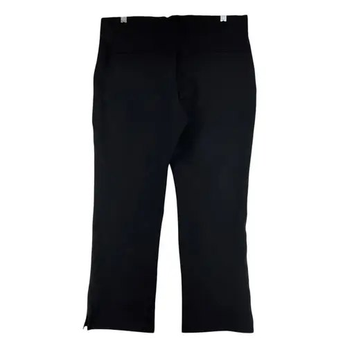 Quince Womens Size L Ultra Stretch Ponte Kick Flare Pants Pull On Navy Blue NEW Size L