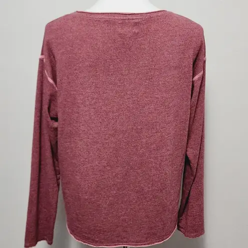 Sundry  pink heather terrycloth LOVE sweatshirt size 2 (medium 8-10)