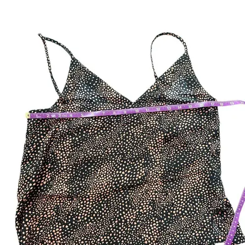 Seafolly Standard Printed Sleeveless Cami Cover Up Tank Top Safari Spot Black