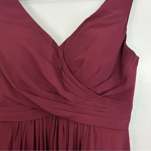 Bill Levkoff NWT Chiffon Sleeveless Wine Burgandy Maxi Dress/Gown Size 4