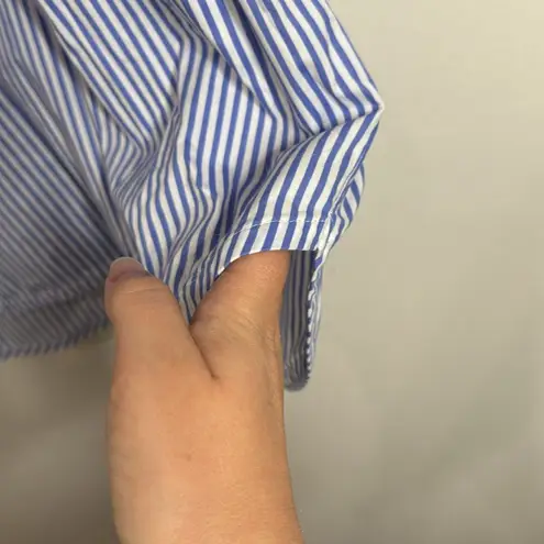 J. Crew Factory Blue/White Striped Tie