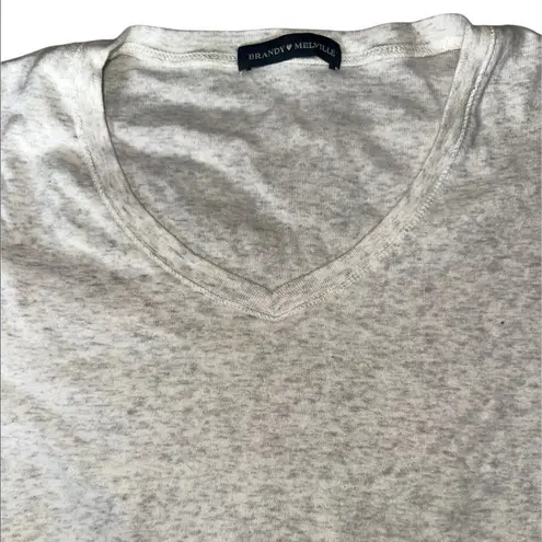 Brandy Melville  Heather Gray V-Neck T-Shirt.