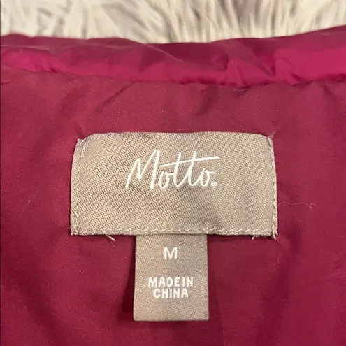 Motto from HSN puffer jacket in magenta M Purple Size M