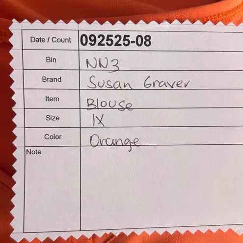 Susan Graver Blouse Size 1X Orange