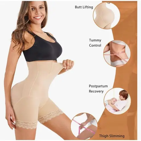 NEW Nebility Tummy Control Lace Butt Lifter Shapewear S Tan