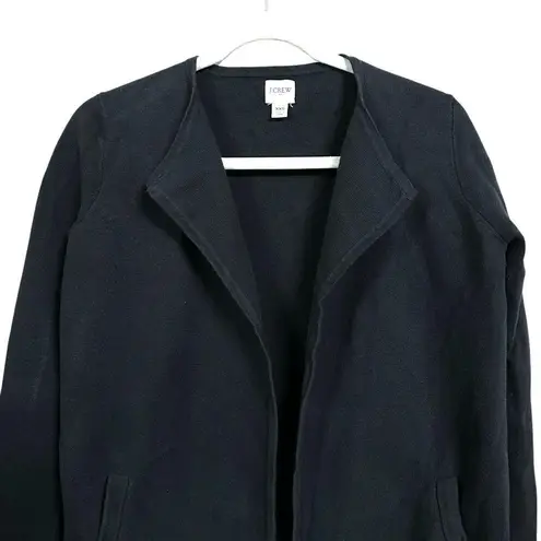 J Crew Factory Womens XXS Vanessa Sweater Jacket Black Open Front Preppy Casual
