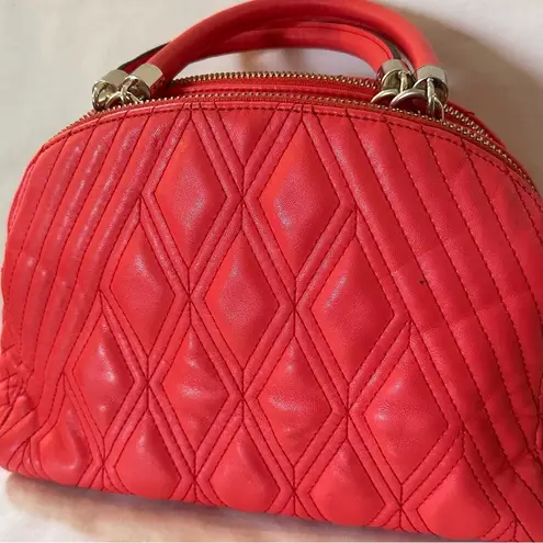 Guess NWOT Tangerine Quilted Leather Crossbody Satchel/Shoulder Bag