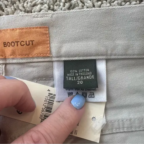 Eddie Bauer NWT  Flat Front Khaki Pants Size 20 Tall Boot Cut Utility Wor… - Image 4