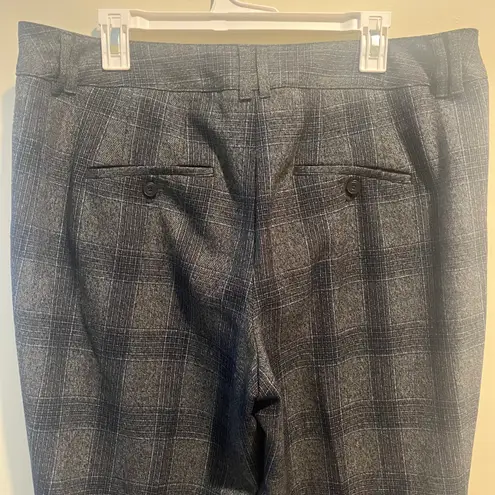 Lane Bryant Plaid Check Dress Pants Women's 16 Regular Grey Gray Stretch Office