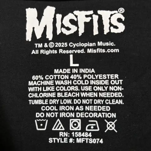 The Misfits Zombie Girl Punk Rock Band T-Shirt Size Large