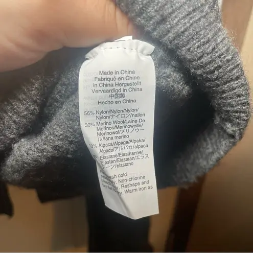 Point Sur J Crew Button Back Wool Alpaca Crewneck Sweater Gray Oversized XXS