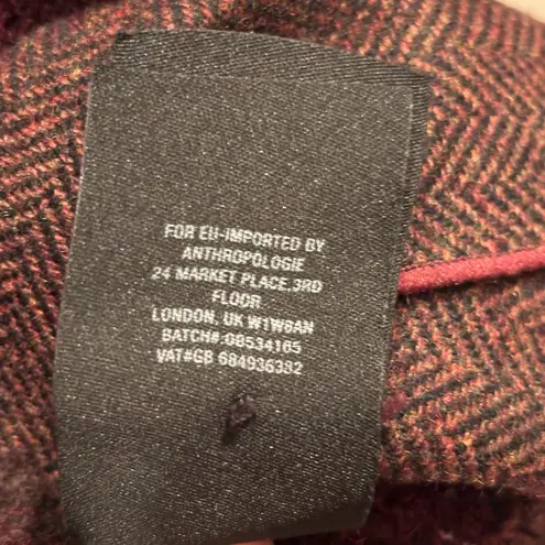 Anthropologie  KNITTED & KNOTTED Audrey Knit Tweed‎ Peplum Hem Sweater m tunic.