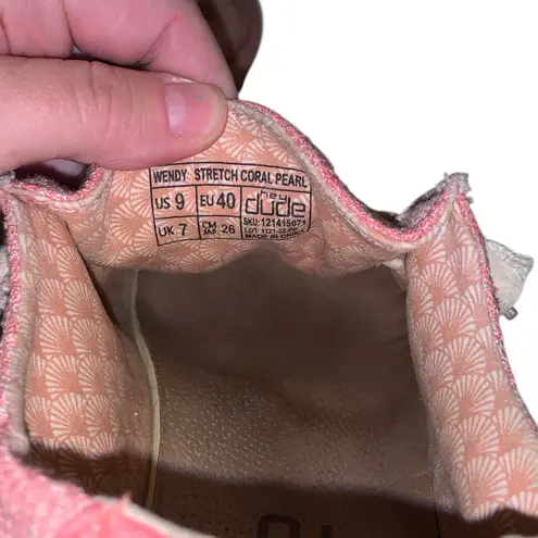 Hey Dude Wendy Stretch Coral Pearl Slip-On Loafers