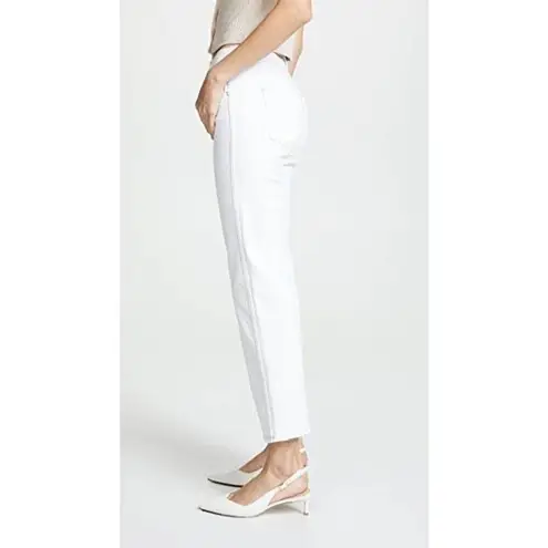 3x1 Anthropologie  Joni White Stitched High Rise Straight Leg Jeans Size 26