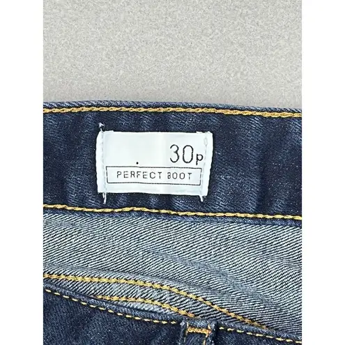 Gap  Jeans Womens 30p Blue 1969 Perfect Boot‎ Preppy Stretch Dark Wash