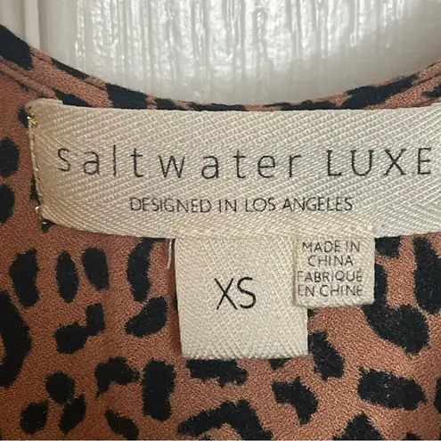 Saltwater Luxe Sz XS Noah Mini Dress Wild Cheetah Animal Print Sleeveless