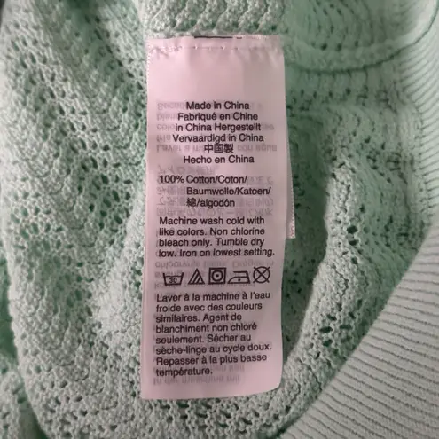 J. Crew Sweater Womens Medium Green Open Knit Fairy Bohemian Preppy Feminine