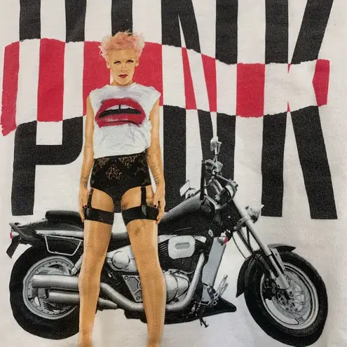 “PINK” The Rock Star Sweatshirt Large. 1464 White