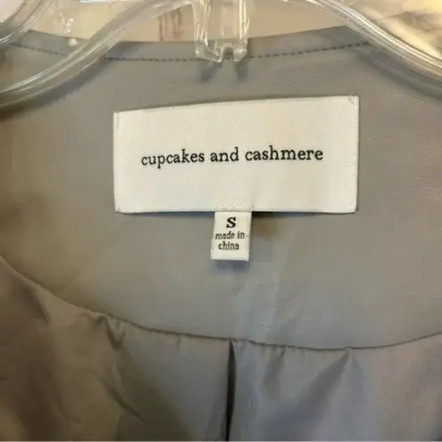 Cupcakes and Cashmere stunning faux leather moto jacket size small