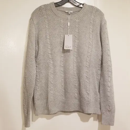 Rails ππ Natasha Dove Cable Knit Sweater Grey Medium M NWT