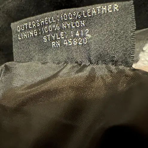 Vintage Betmani Black Suede Leather Long Dolman Sleeve Snap Front Deep C Dress M Size 6