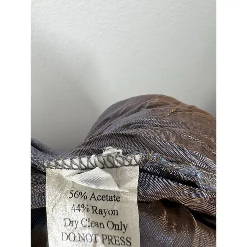 Lee Andersen Crinkled Satin Midi Dress With Jacket Large Art To Wear