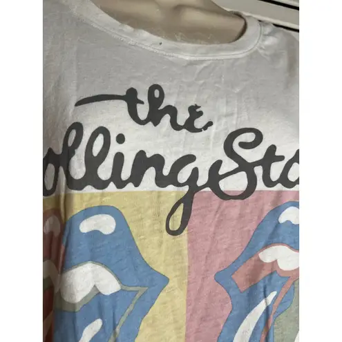 The Rolling Stones Graphic T Shirt Tongue Logo Multicolor Size L