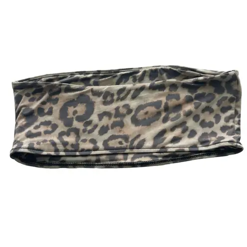 frankie's bikinis FRANKIE’S BIKINIS Juju‎ Bikini Top & Bottom Leopard Animal Print Strapless Small