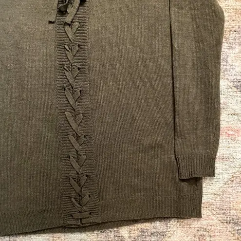 Love Riche Lace Up Back Crew Neck Sweater