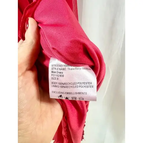 Perfect Stranger Thalia Sleeveless Mesh Strappy Back Maxi Dress Red 8 AUS / US 4