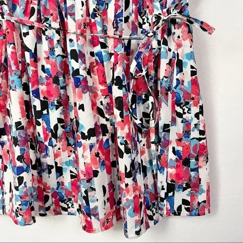 Motherhood Maternity Red & Blue Printed Short Sleeve Blouse S Size undefined