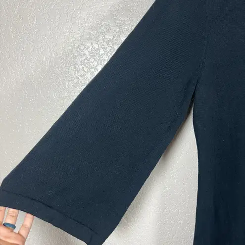 Neiman Marcus Jeweled Neckline Knit Maxi Dress Black Large Semi Sheer Witchy