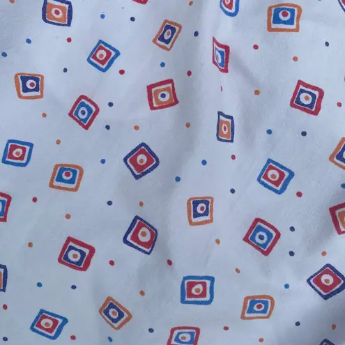 Vintage 1980s Abstract Print Drawstring High