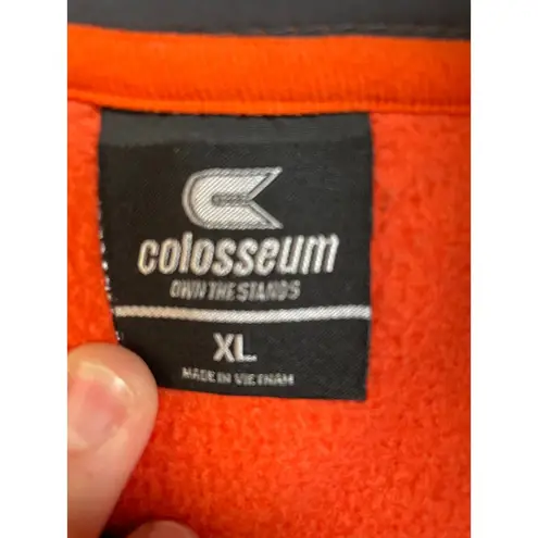 Colosseum Clemson Tigers, Size XL, Fleece Zip Up Jacket, Orange & Gray, Embroidered