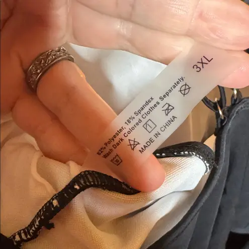 Aqua Eve Black Flounce Bikini with High Waisted Leopard Print Bottoms Size 3XL