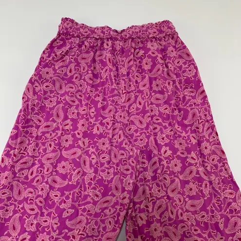 Knox Rose  Pink Paisley High Rise Wide Leg Lounge Pant M