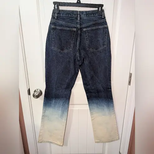 Vintage Deadstock Lazer Jeans Two Tone Bootcut Juniors 5 White/Denim Blue Size undefined
