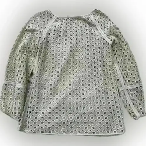 Carlisle  tan eye lit long sleeve top size 10 neutral color