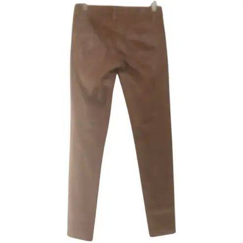 Paige  Mayslie Nutmeg Brown Luxe Coated‎ Straight Ankle Zip Pants - 24 NWT